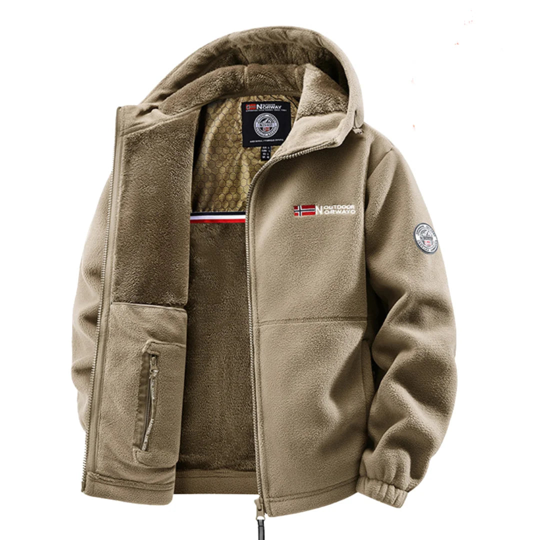 Men's Winter Jacket with Thermal Fleece Lining and Weather-Resistant Shell 0