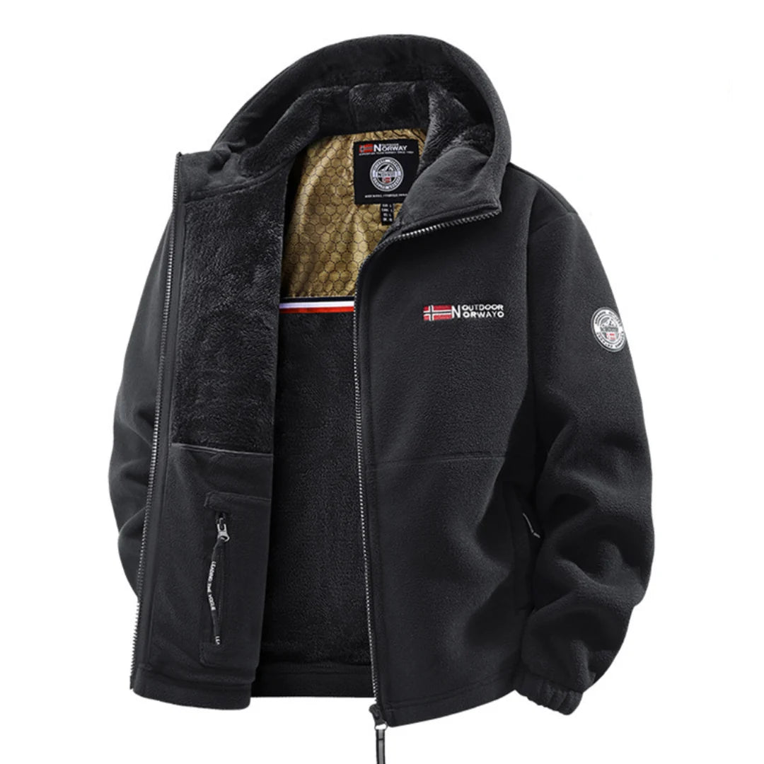 Men's Winter Jacket with Thermal Fleece Lining and Weather-Resistant Shell 3