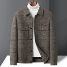 Men's Wool-Blend Check Jacket with Structured Fit 1