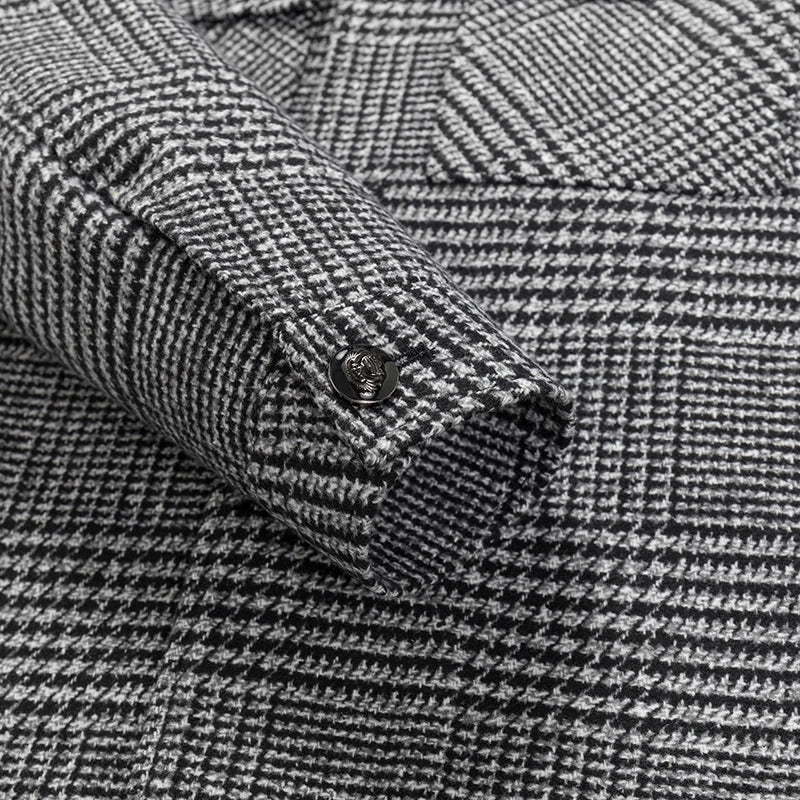 Men's Wool-Blend Check Jacket with Structured Fit 3