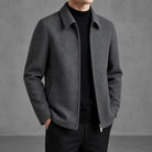 Men's Wool-Blend Structured Jacket with Soft Plaid Lining 0