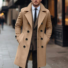 Men's Wool Double-Breasted Slim Fit Trench Coat 1