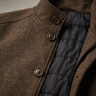 Men's Wool Tailored Overcoat with Insulated Lining and Button Closure 3