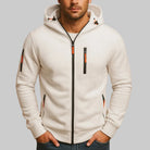 Men's Zip-Up Hoodie with Adjustable Hood and Zipper Pockets 0