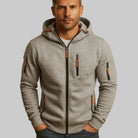 Men's Zip-Up Hoodie with Adjustable Hood and Zipper Pockets 6