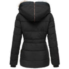 Women's Black Puffer Jacket with Fur-Lined Hood 6