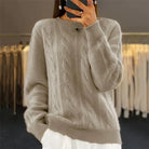 Women's Cashmere Crewneck Sweater for Versatile Layering 2