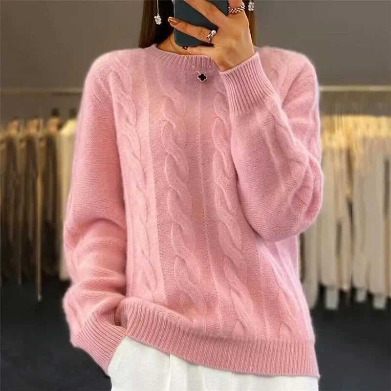 Women's Cashmere Crewneck Sweater for Versatile Layering 3