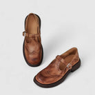 Women's Classic Leather T-Strap Dress Shoes with Soft Insole 2