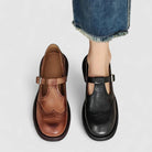 Women's Classic Leather T-Strap Dress Shoes with Soft Insole 5