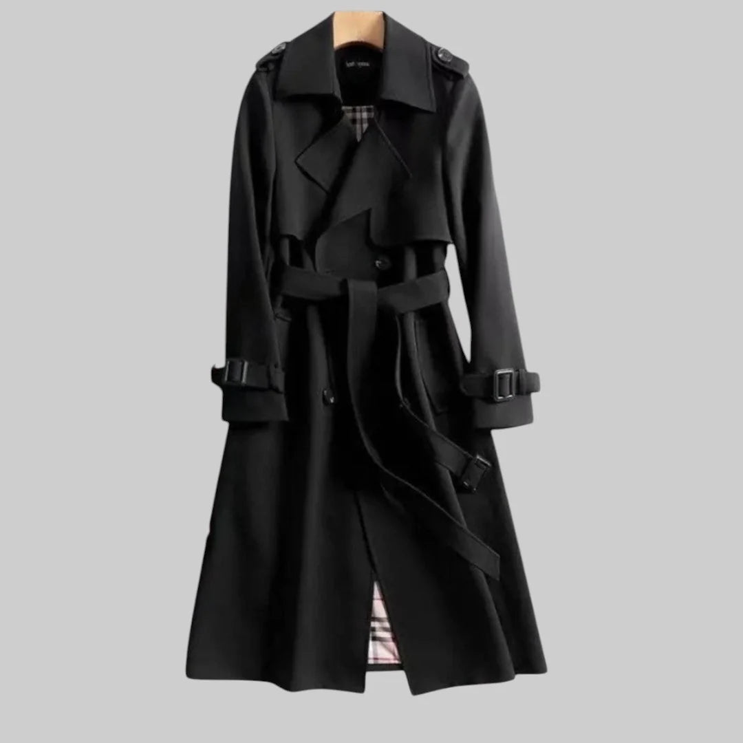 Women's Double-Breasted Belted Midi Trench Coat 3