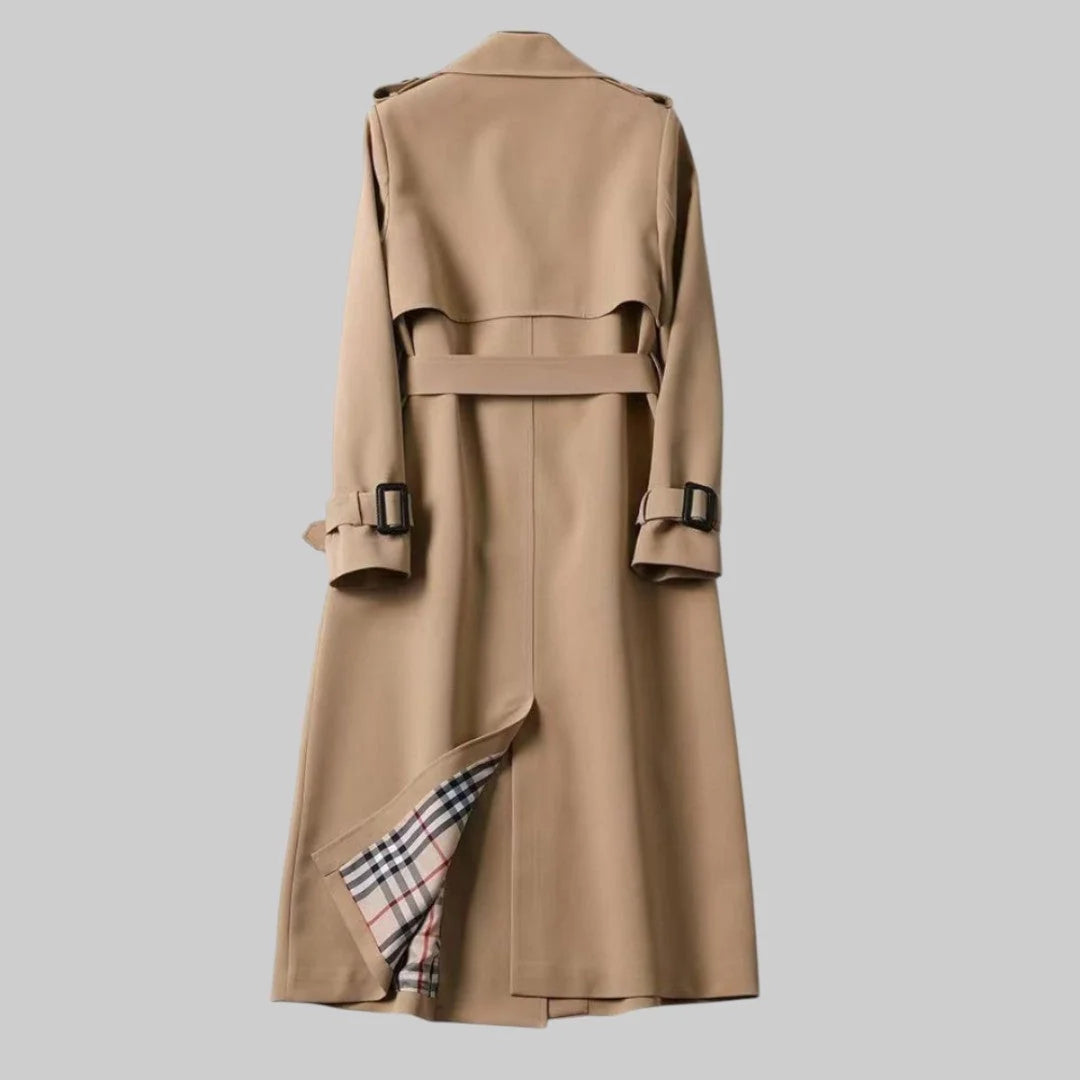 Women's Double-Breasted Belted Midi Trench Coat 5