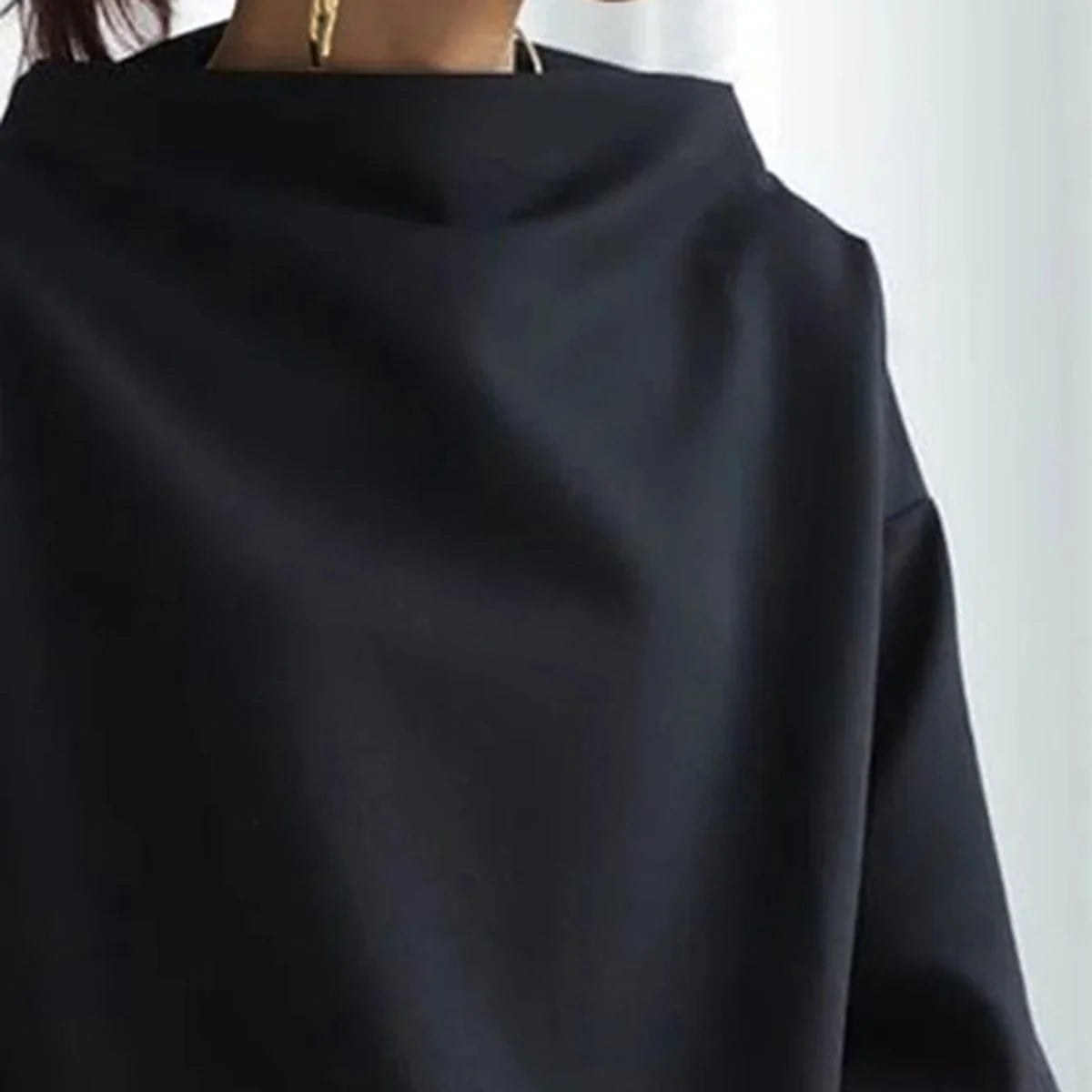 Women's High-Neck Relaxed Fit Casual Top 4