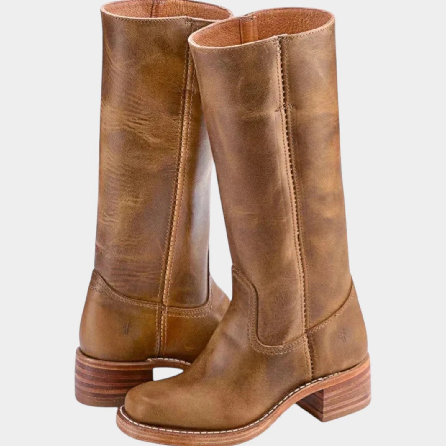 Women's Knee High Cowboy Boots with Block Heel and Orthopedic Support 1