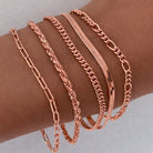Women's Layered Gold Bracelets Set with Mixed Textures for Versatile Styling 2