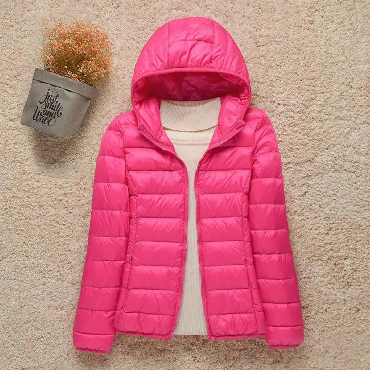 Women's Lightweight Quilted Hooded Puffer Jacket 5