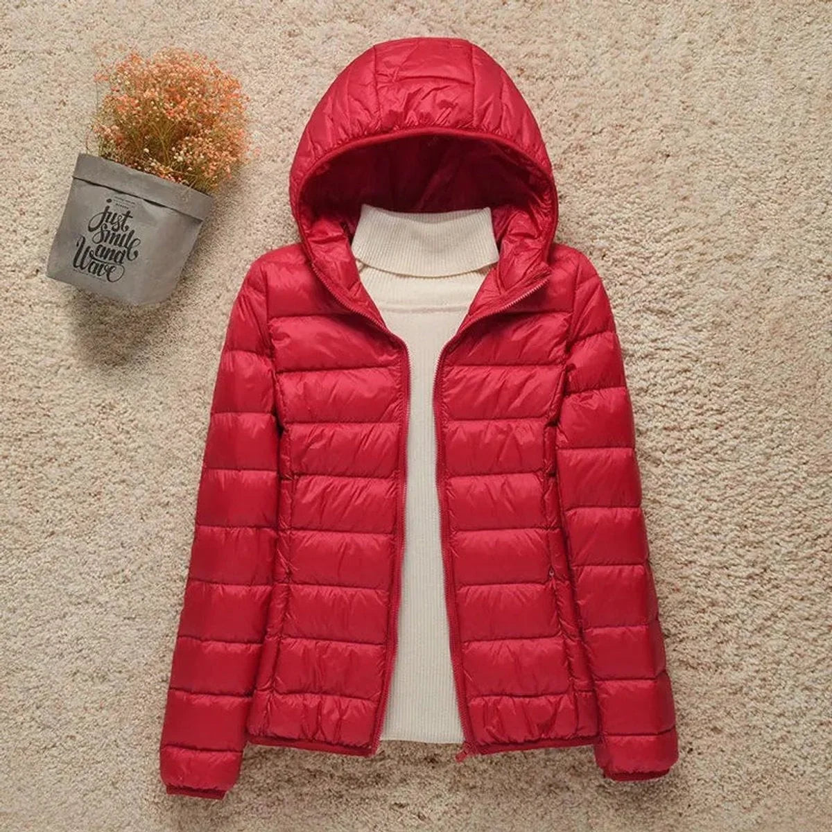 Women's Lightweight Quilted Hooded Puffer Jacket 6