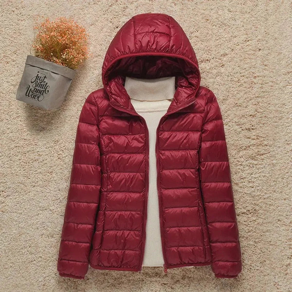 Women's Lightweight Quilted Hooded Puffer Jacket 7