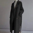 Women's Long Double-Breasted Cashmere Blend Trench Coat 5