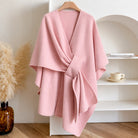 Women's Long Fleece Drape Shawl Wrap - One Size, Soft and Flowing Design 12