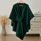 Women's Long Fleece Drape Shawl Wrap - One Size, Soft and Flowing Design 13