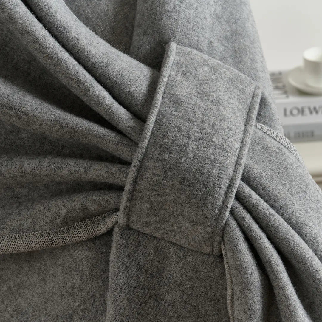 Women's Long Fleece Drape Shawl Wrap - One Size, Soft and Flowing Design 3
