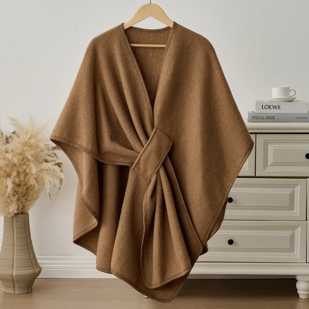 Women's Long Fleece Drape Shawl Wrap - One Size, Soft and Flowing Design 7