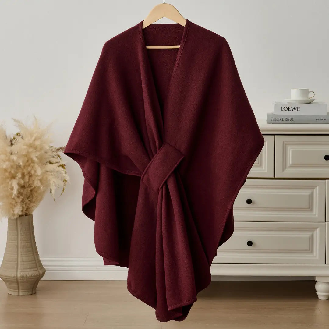 Women's Long Fleece Drape Shawl Wrap - One Size, Soft and Flowing Design 8