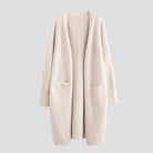 Women's Long Open-Front Knit Cardigan with Pockets 0