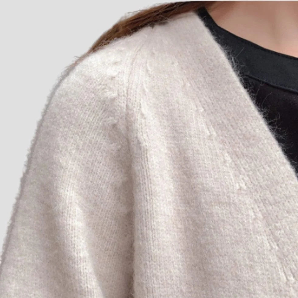 Women's Long Open-Front Knit Cardigan with Pockets 3