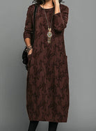 Women's Long Sleeve Elegant Winter Dress with Flattering Silhouette 1