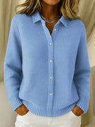 Women's Longline Button-Front Knit Cardigan Sweater 0