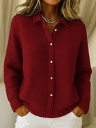 Women's Longline Button-Front Knit Cardigan Sweater 2