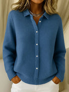 Women's Longline Button-Front Knit Cardigan Sweater 3