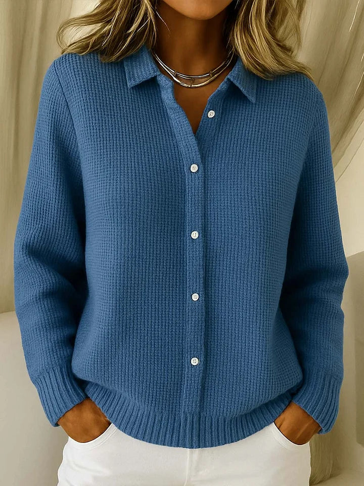Women's Longline Button-Front Knit Cardigan Sweater 3