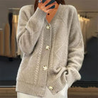 Women's Longline Cable Knit Button-Up Cardigan 1