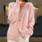 Women's Longline Cable Knit Button-Up Cardigan 2