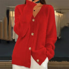 Women's Longline Cable Knit Button-Up Cardigan 3