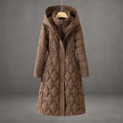 Women's Longline Hooded Down Coat with Waterproof Windproof Protection 2