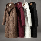 Women's Longline Hooded Down Coat with Waterproof Windproof Protection 8