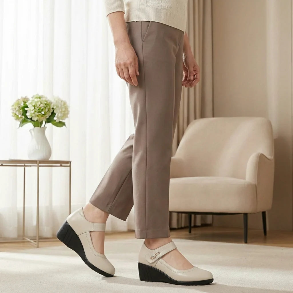 Women's Mid-Heel Comfortable Dress Shoes with Adjustable Strap 3
