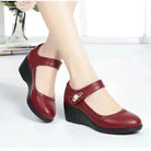 Women's Mid-Heel Comfortable Dress Shoes with Adjustable Strap 4
