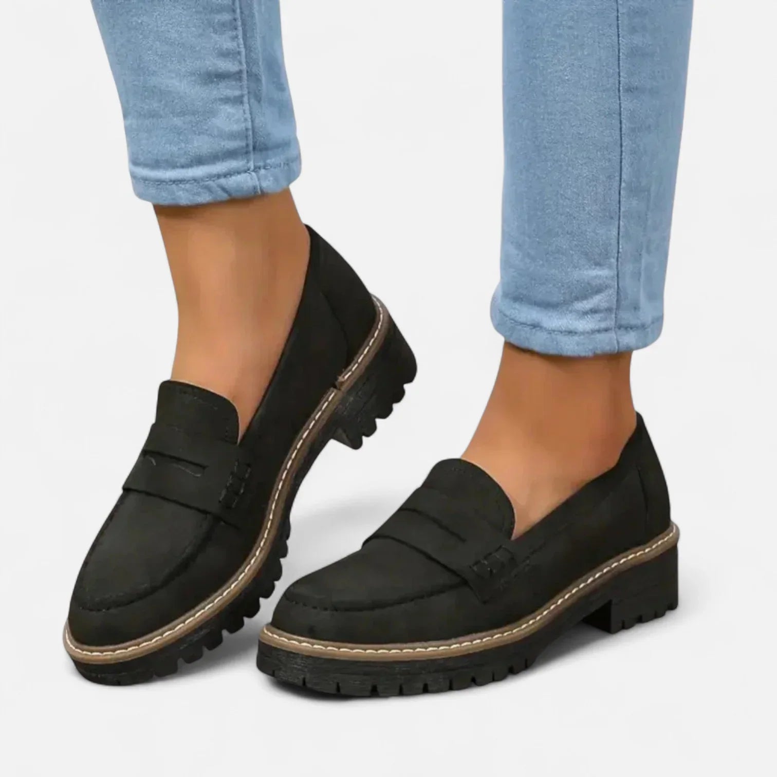 Women's Orthopedic Heeled Loafers with Slip-On Design and Arch Support 0