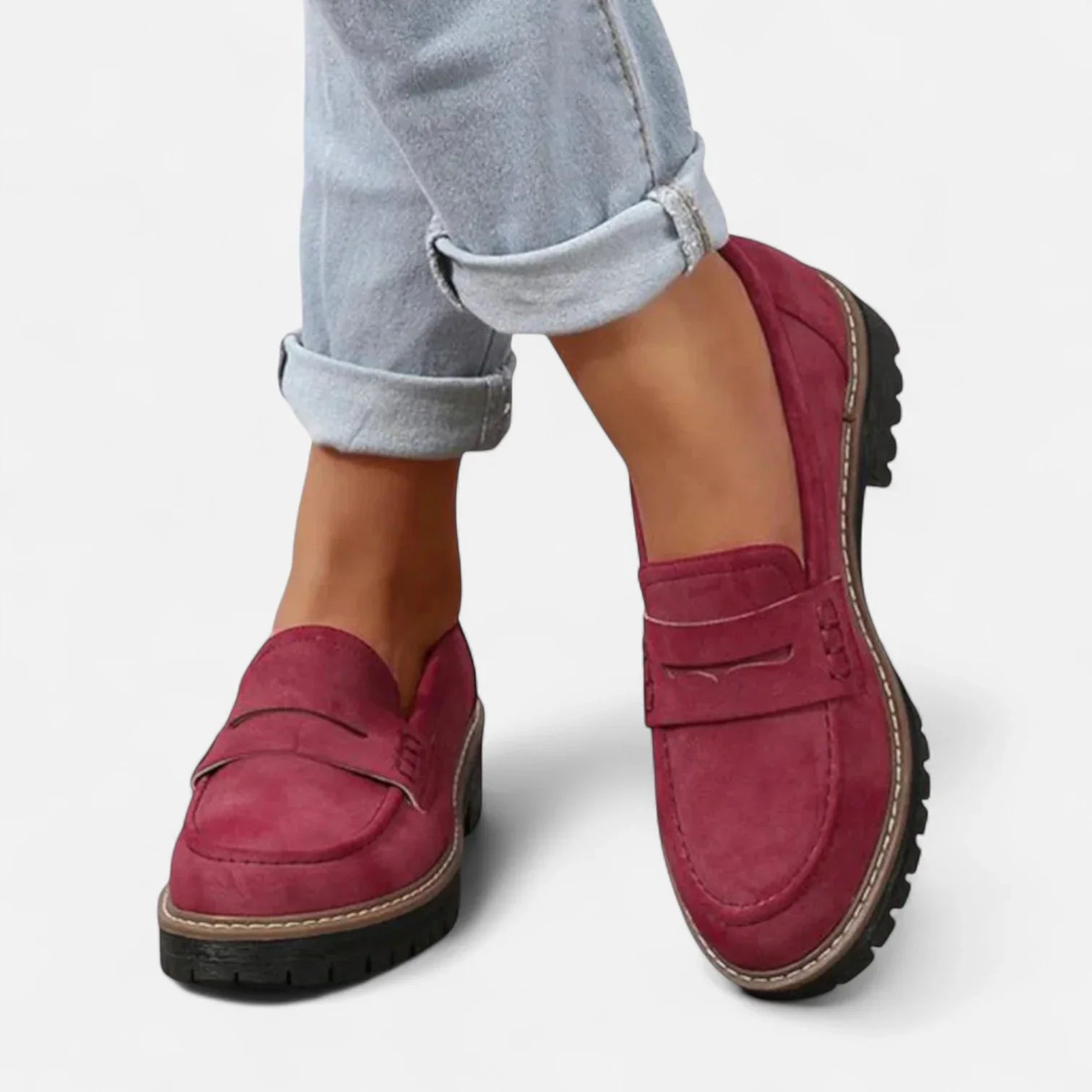 Women's Orthopedic Heeled Loafers with Slip-On Design and Arch Support 4