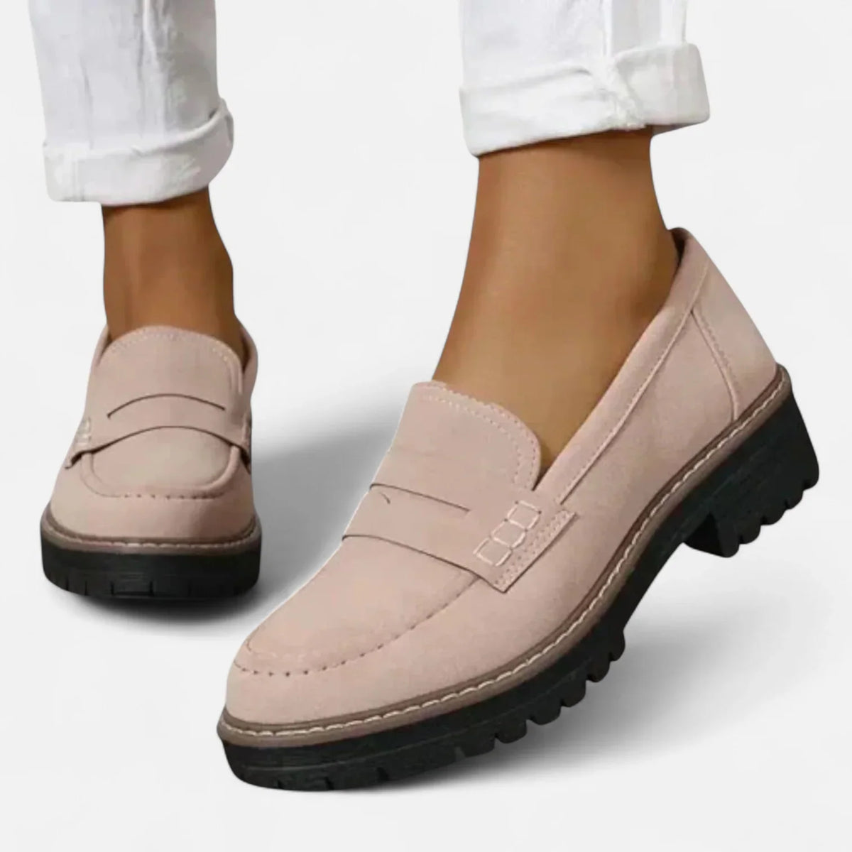 Women's Orthopedic Heeled Loafers with Slip-On Design and Arch Support 5