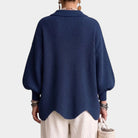Women's Oversized Knit Cardigan with Gold-Tone Buttons 1