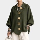 Women's Oversized Knit Cardigan with Gold-Tone Buttons 14