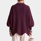 Women's Oversized Knit Cardigan with Gold-Tone Buttons 3