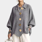 Women's Oversized Knit Cardigan with Gold-Tone Buttons 9