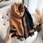 Women's Plain Color Polyester Winter Scarf Wrap, 65 x 180 cm 1